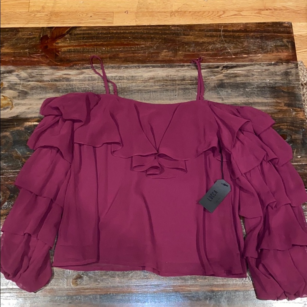 LUCCA off shoulder with straps top